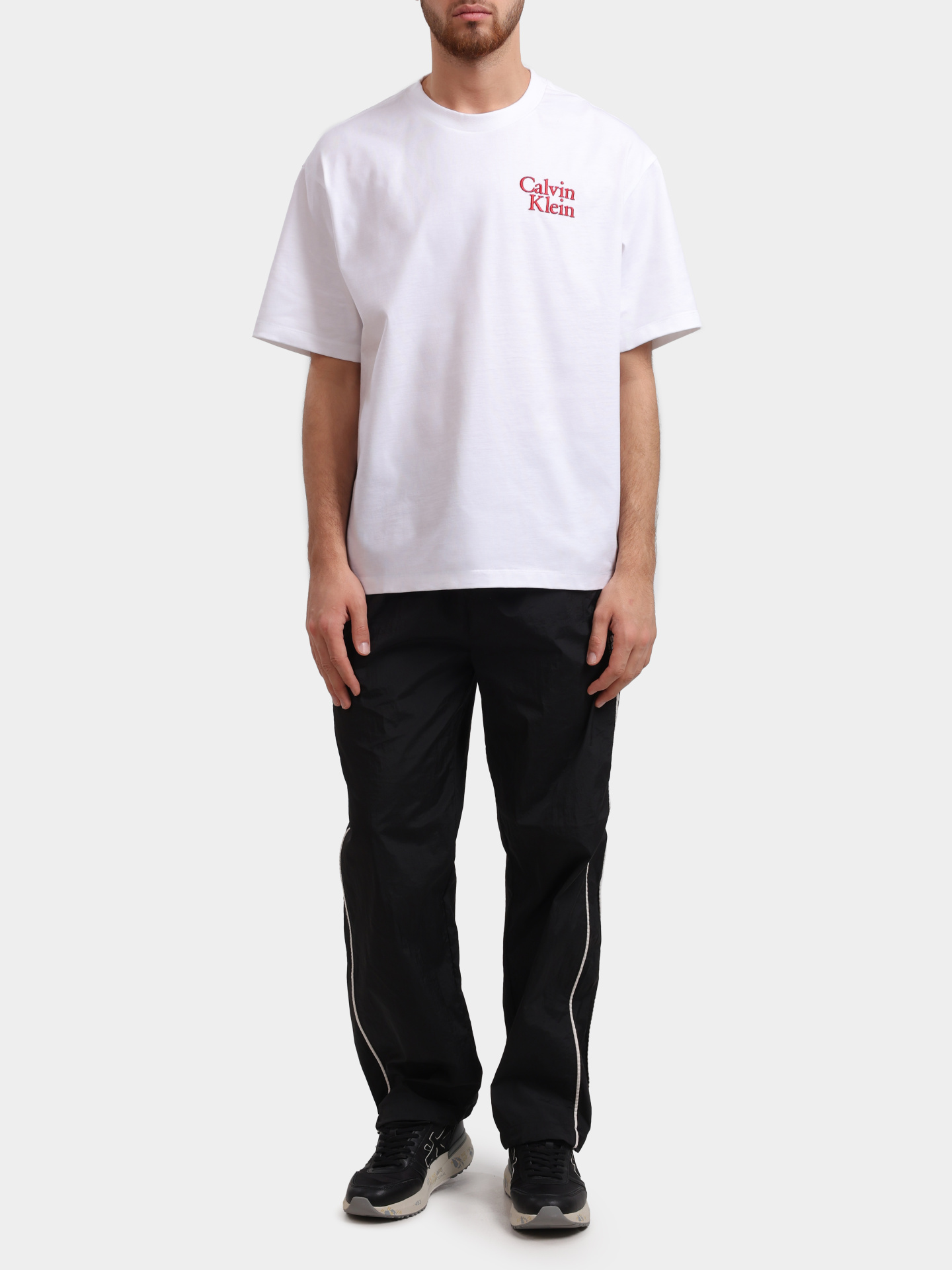 Брюки Calvin Klein LV04RC522G мужские с лампасами — купить в интернет-магазине Verdistore