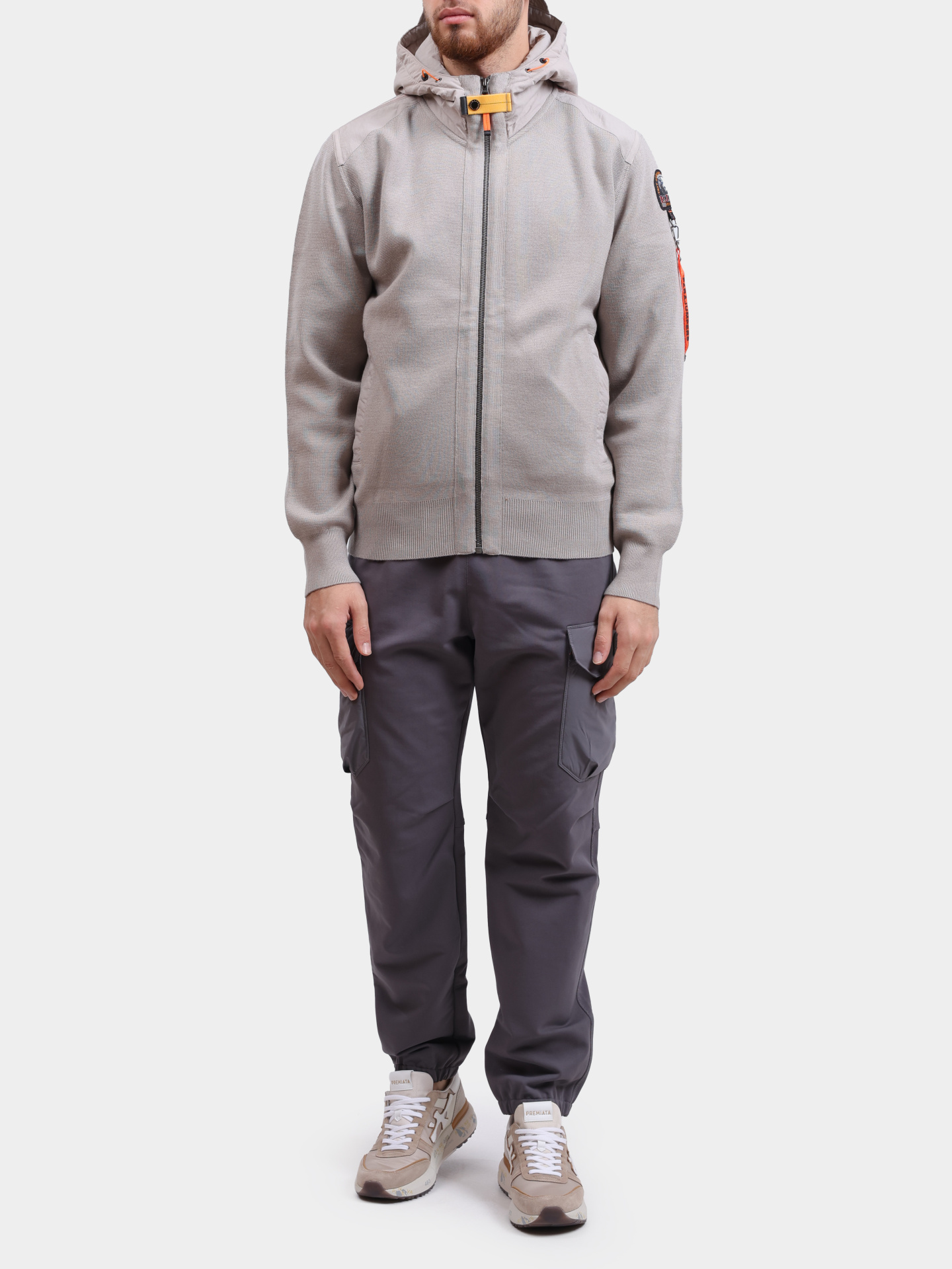 Толстовка Parajumpers RK06 NEW DOMINIC 110 серая мужская  — купить в интернет-магазине Verdistore