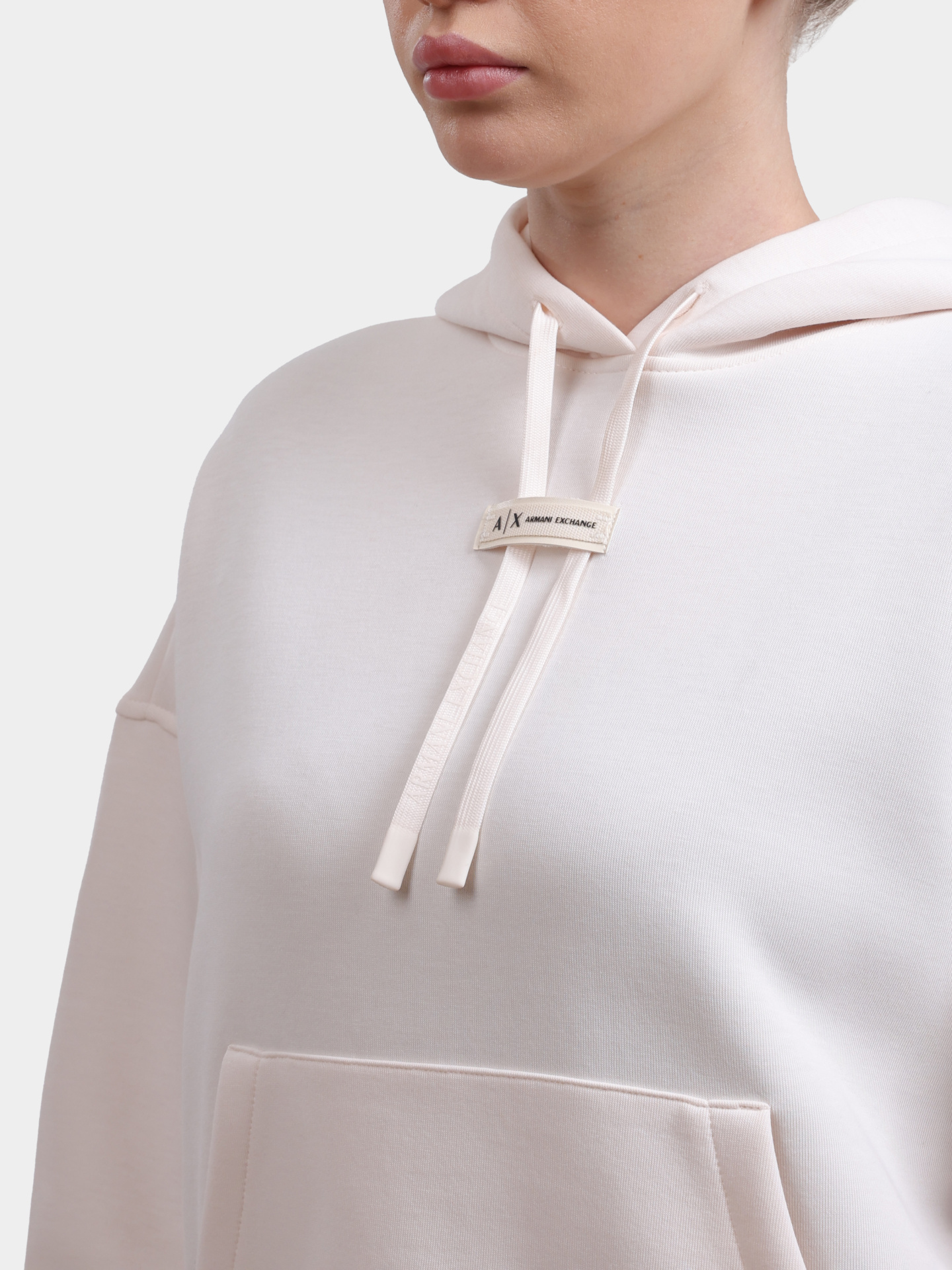 Худи Armani Exchange XW000745 AF16134 U1003 белое женское — купить в интернет-магазине Verdistore