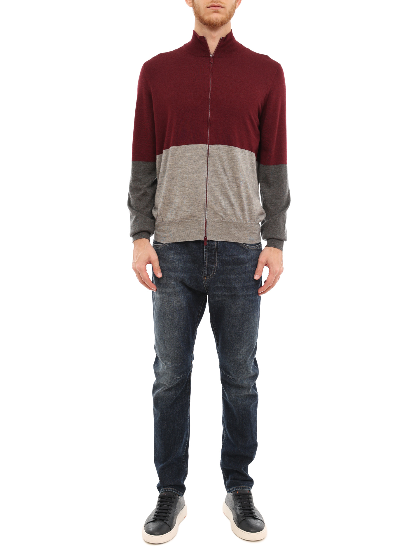 Кардиган Brunello Cucinelli M23800606 CB153 комбинированный мужской — купить в интернет-магазине Verdistore