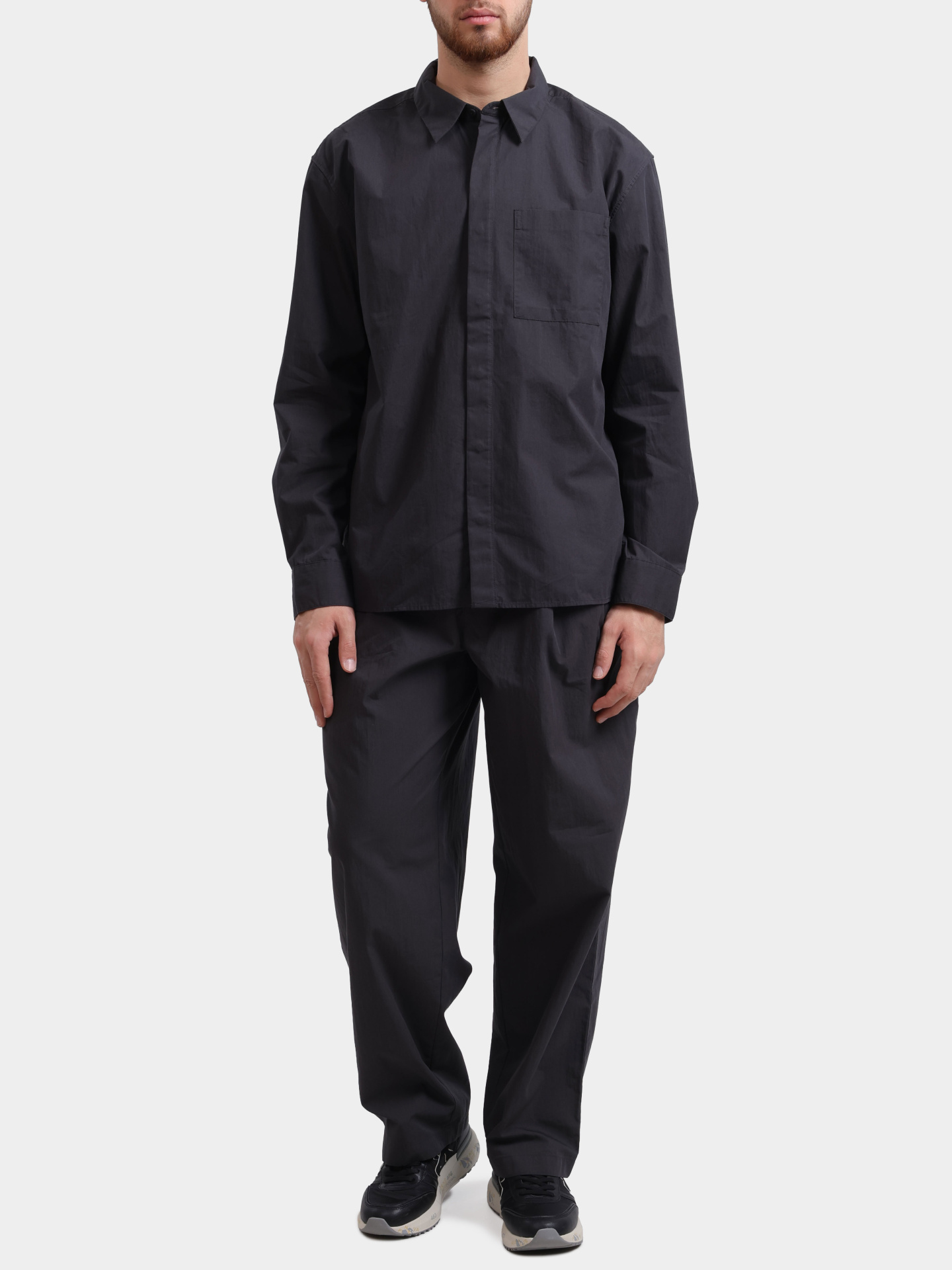 Рубашка Calvin Klein LV04LC128G 8MN темно-серая мужская — купить в интернет-магазине Verdistore