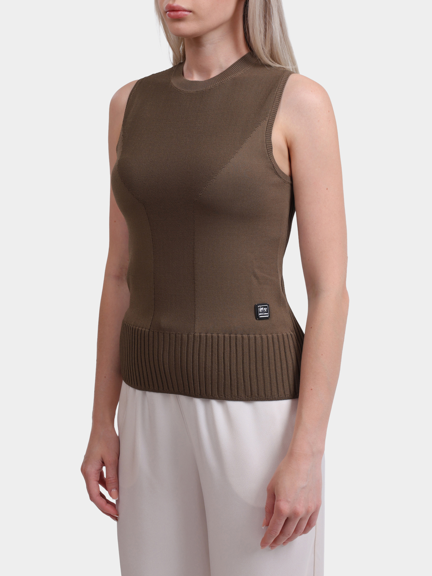 Топ Armani Exchange XW000118 AF10352 U6199 коричневый женский — купить в интернет-магазине Verdistore