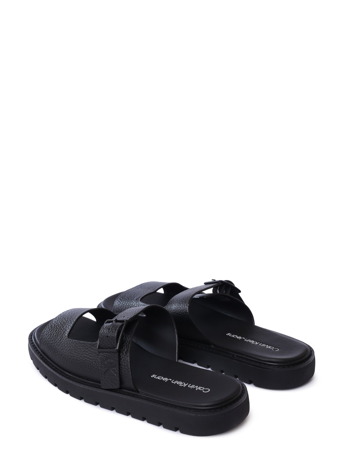 Шлепанцы Calvin Klein YM0YM01228 0GJ черные мужские из кожи — купить в интернет-магазине Verdistore