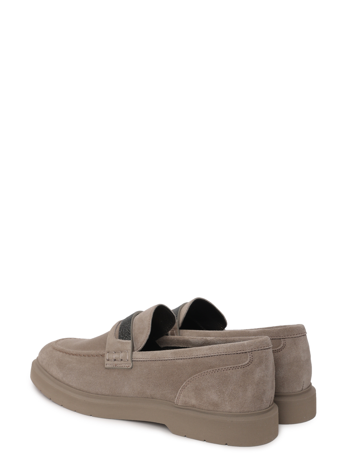 Лоферы Brunello Cucinelli MZSFGB1120 C5859 бежевые женские из замши — купить в интернет-магазине Verdistore