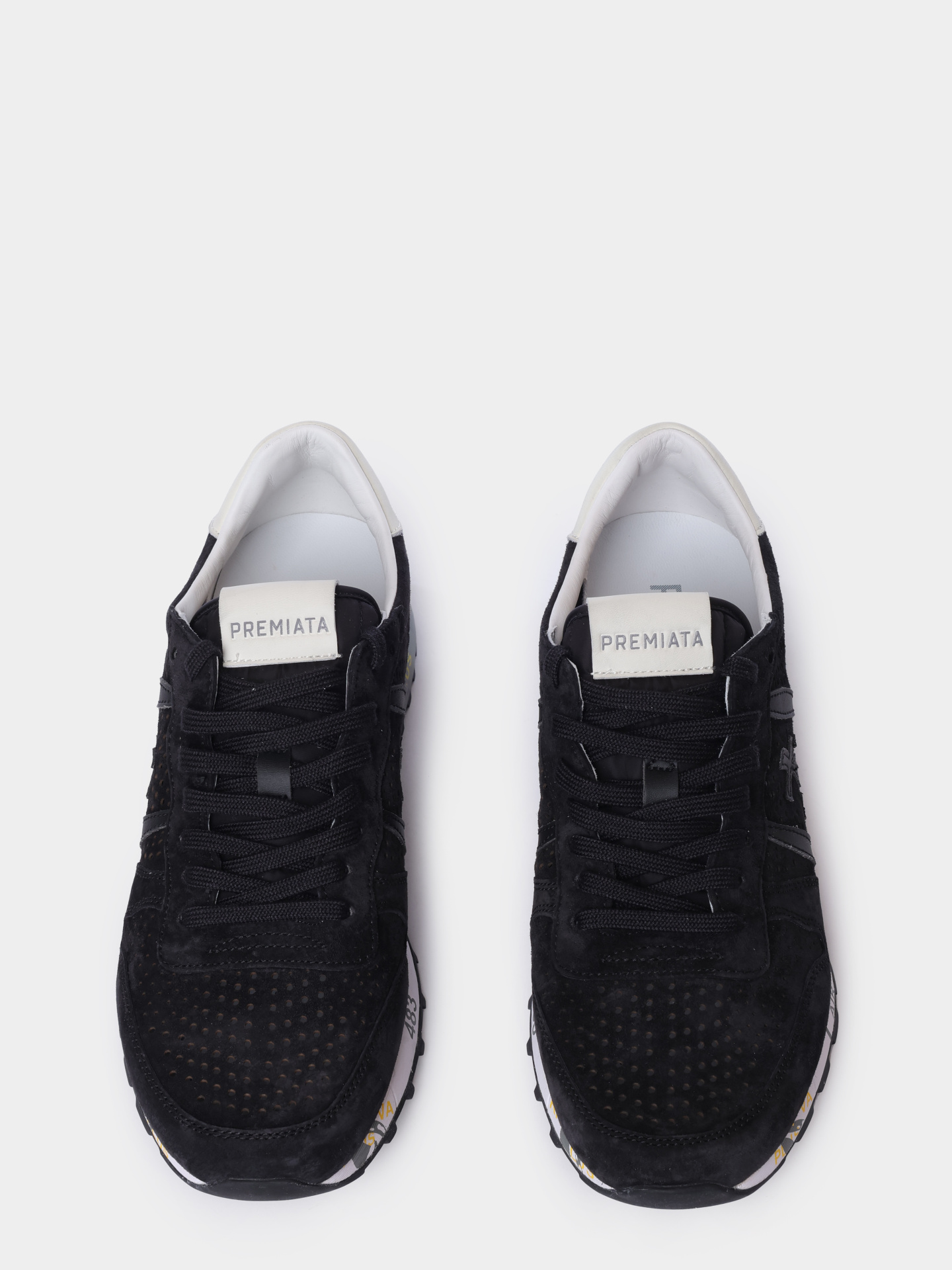 Кроссовки Premiata Sport ERIC VAR 8232 черные мужские комбинированные с перфорацией  — купить в интернет-магазине Verdistore