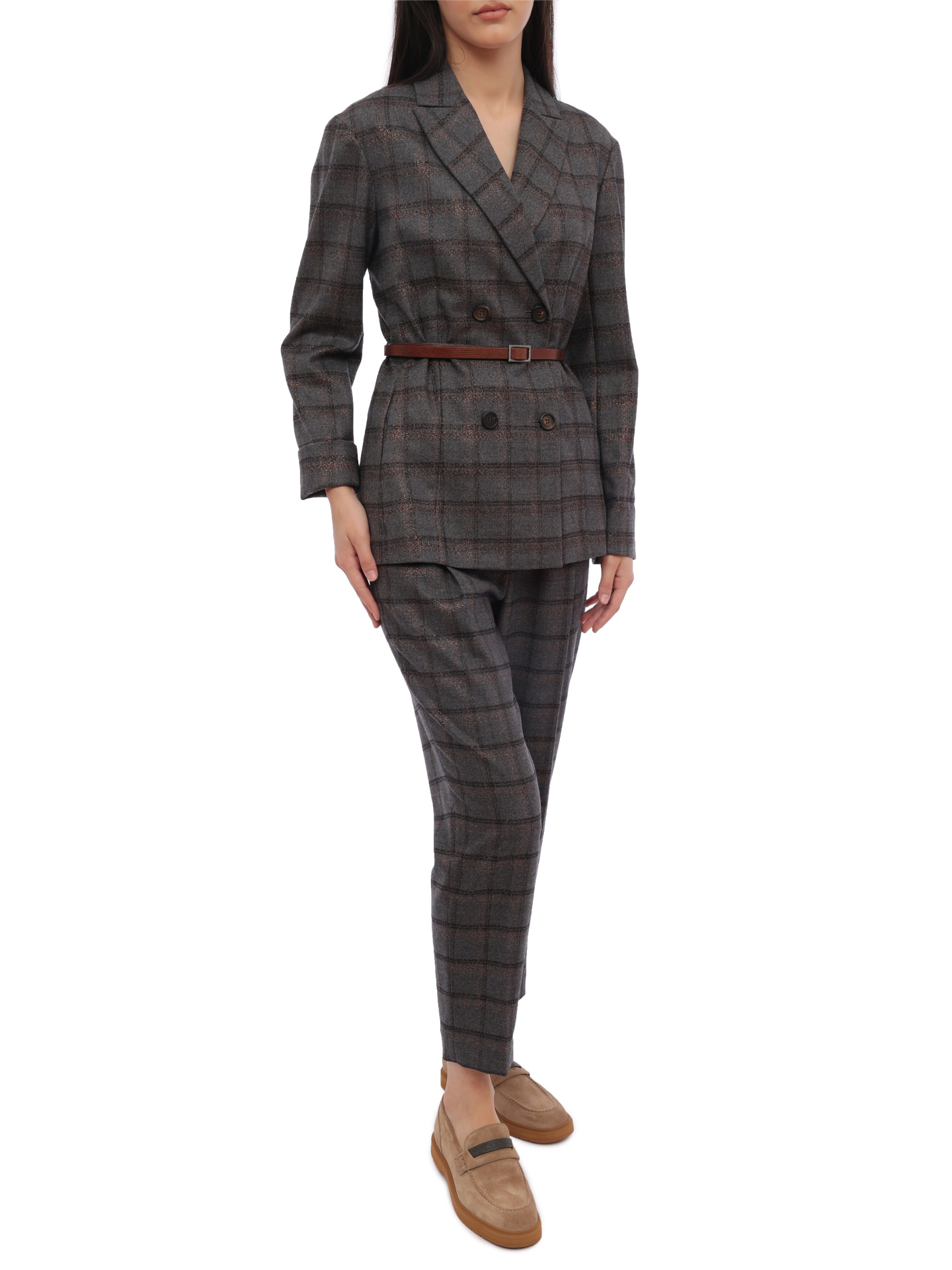 Костюм Brunello Cucinelli MB506T8308 клетчатый женский — купить в интернет-магазине Verdistore