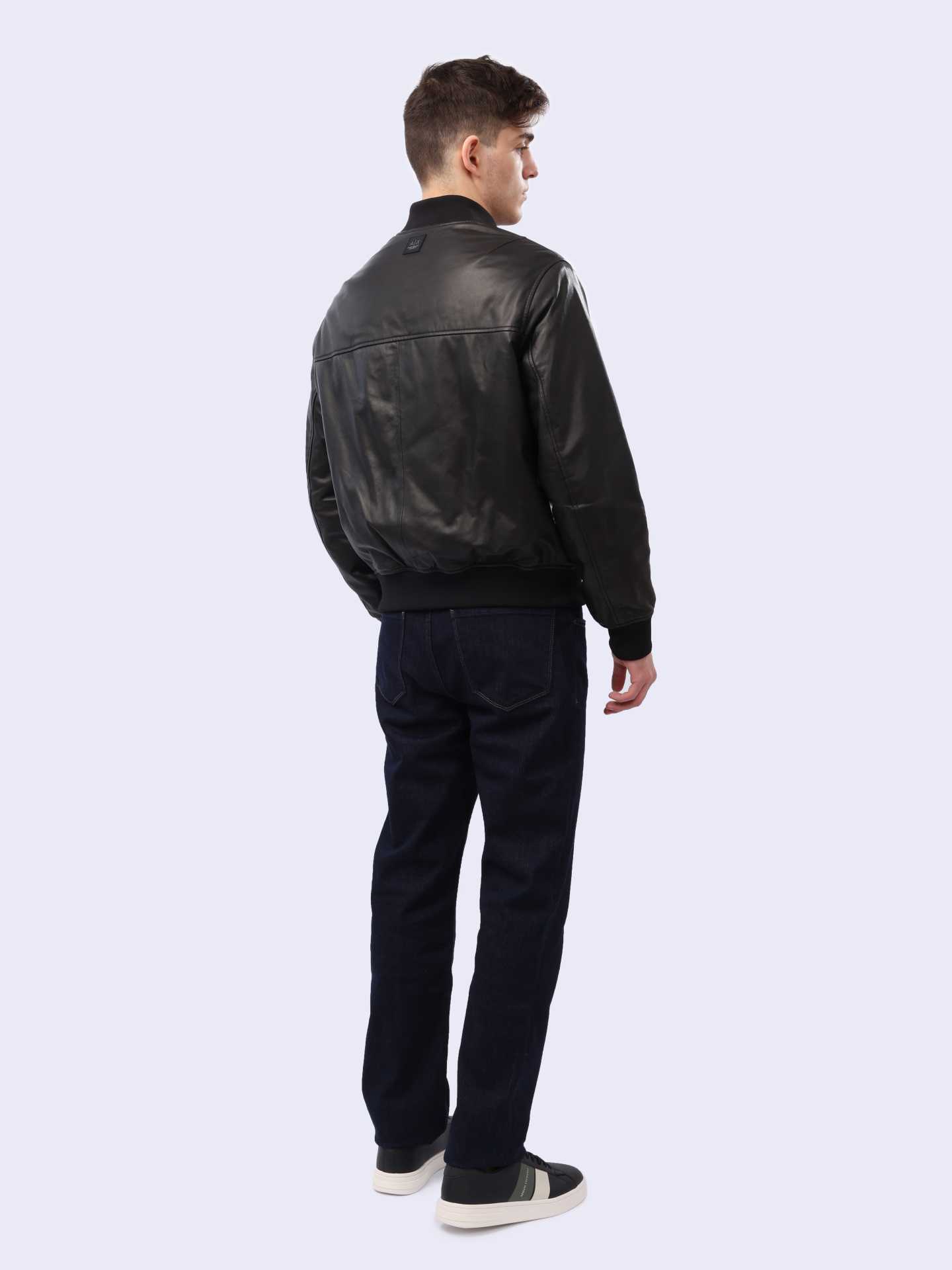 Куртка Armani Exchange XM000104 AF10500 UC001 черная мужская из кожи — купить в интернет-магазине Verdistore