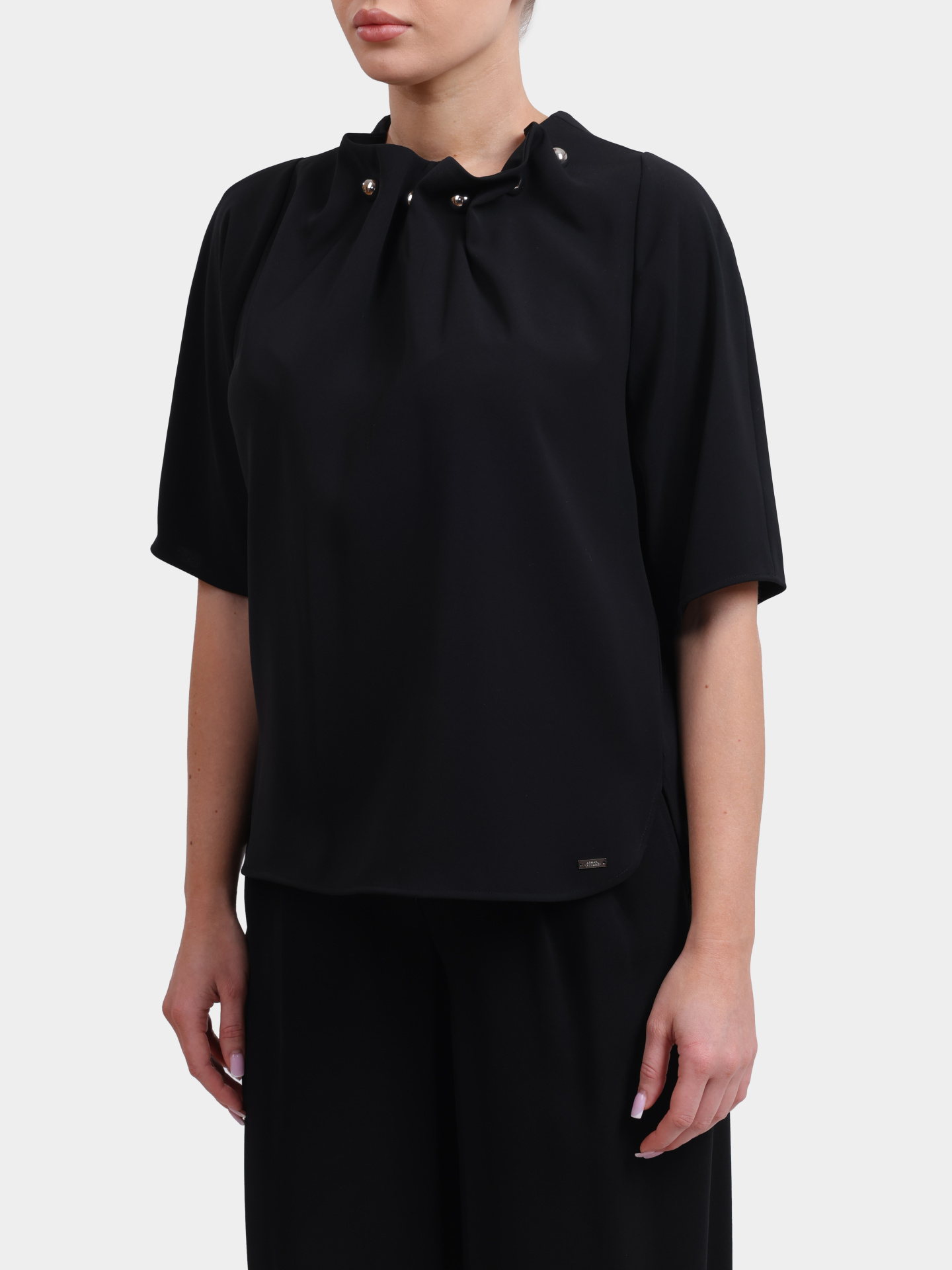 Блузка Armani Exchange XW001256 AF16125 UC001 черная женская — купить в интернет-магазине Verdistore