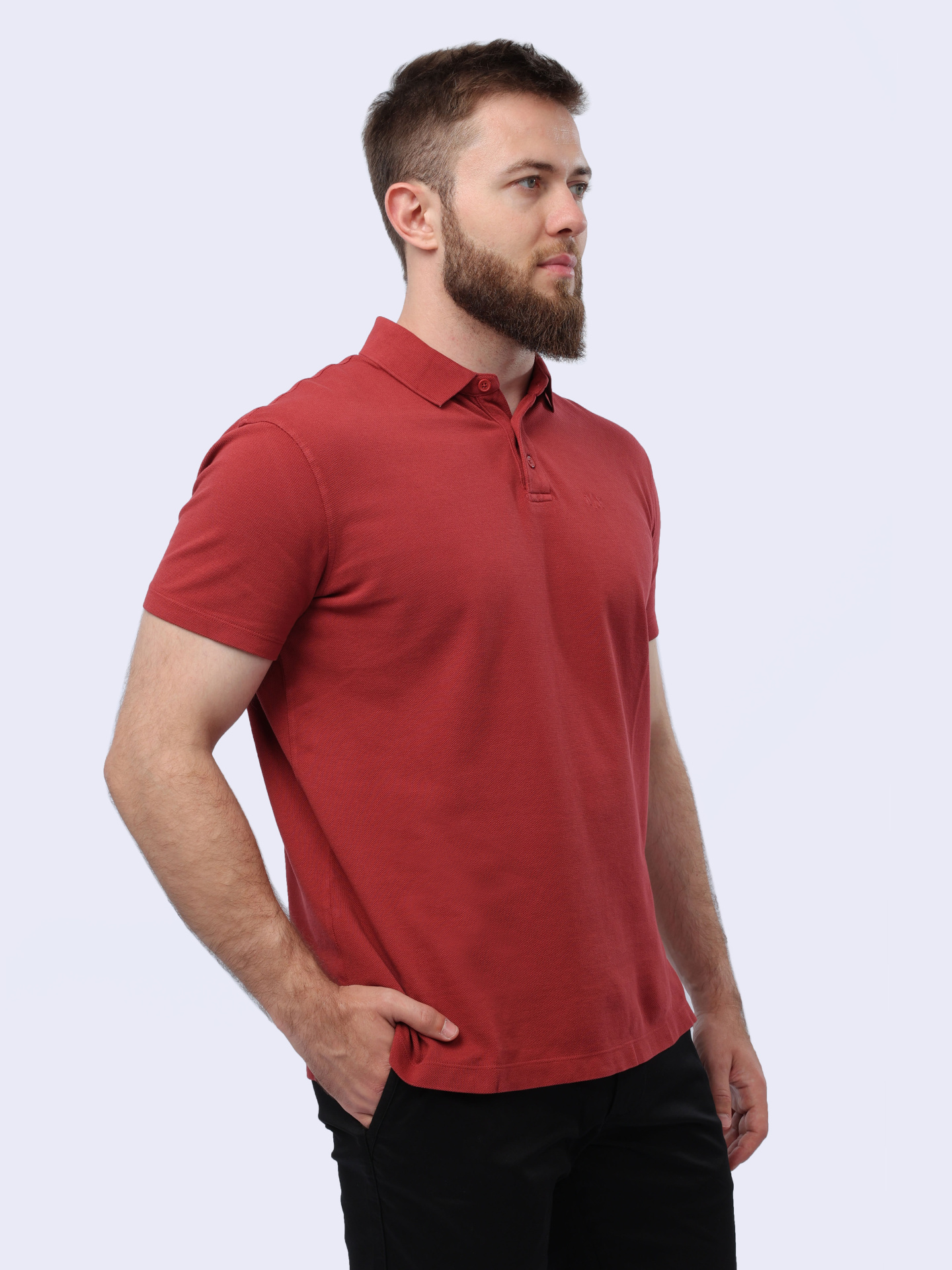 Поло Armani Exchange 3DZFAB ZJXUZ 14BM красное мужское из хлопка — купить в интернет-магазине Verdistore
