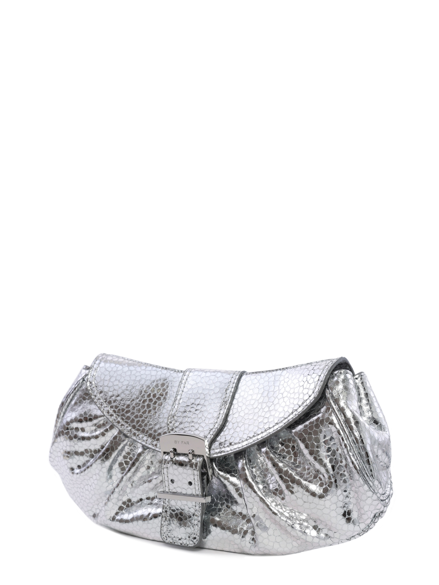 Сумка By Far 23CRGLAUSVFLGMED серебристая женская из кожи — купить в интернет-магазине Verdistore