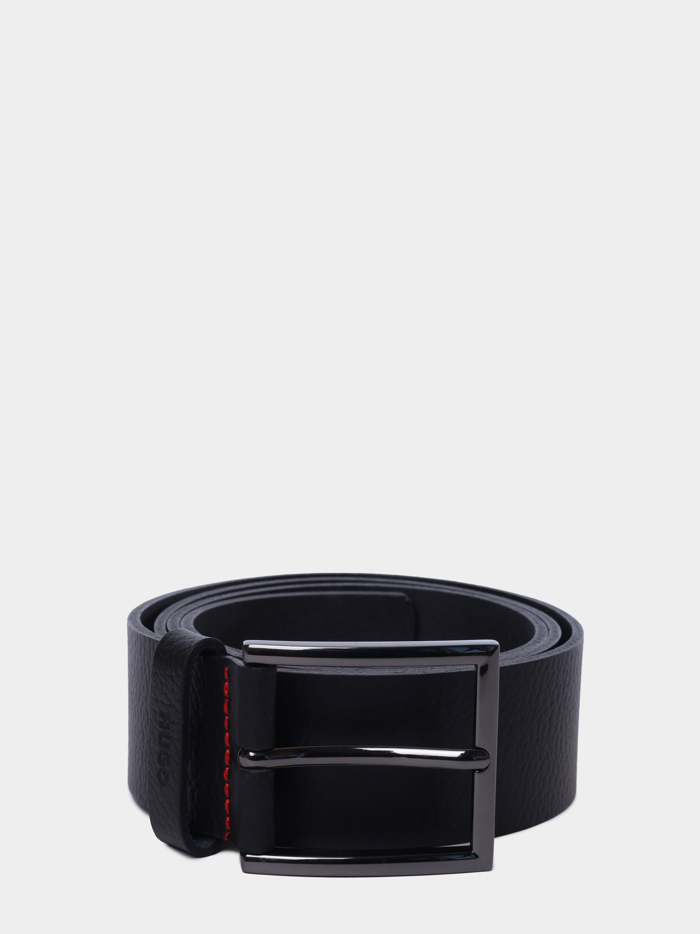 Ремень Hugo 50471562 002 черный мужской из кожи — купить в интернет-магазине Verdistore