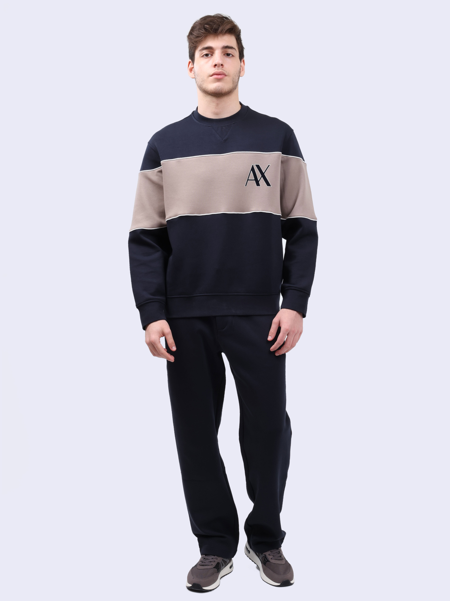 Свитшот Armani Exchange 6DZMJM ZJZGZ 1510 контрастный мужской — купить в интернет-магазине Verdistore