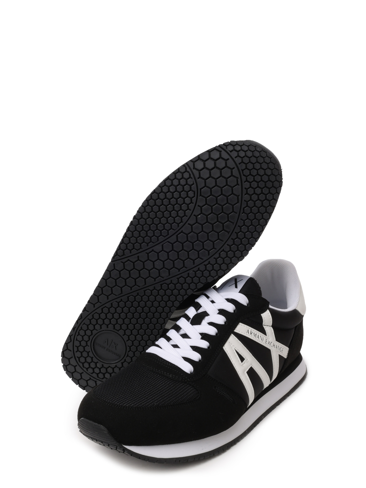 Кроссовки Armani Exchange XUX017 XCC68 K489 текстильные мужские с логотипом — купить в интернет-магазине Verdistore