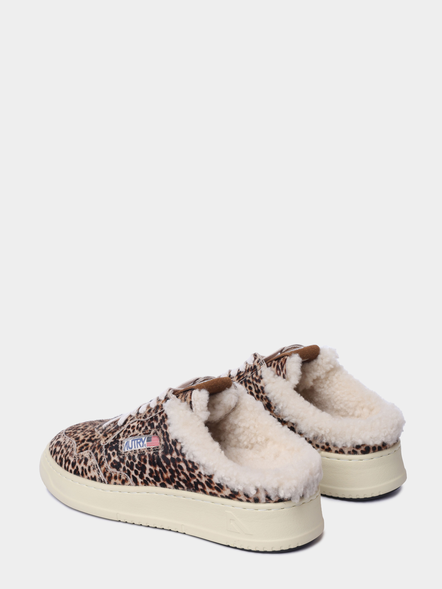 Кеды Autry MULW - YX01 леопардовые женские с открытой пяткой — купить в интернет-магазине Verdistore