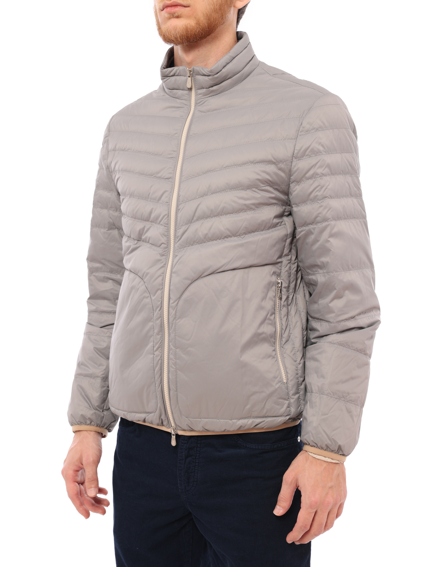 Пуховик Brunello Cucinelli MR4051727 CAK48 светло-серый мужской — купить в интернет-магазине Verdistore
