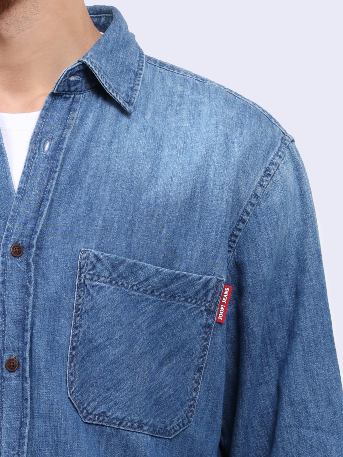 Рубашка из хлопка с отложным воротником — купить в интернет-магазине Verdistore