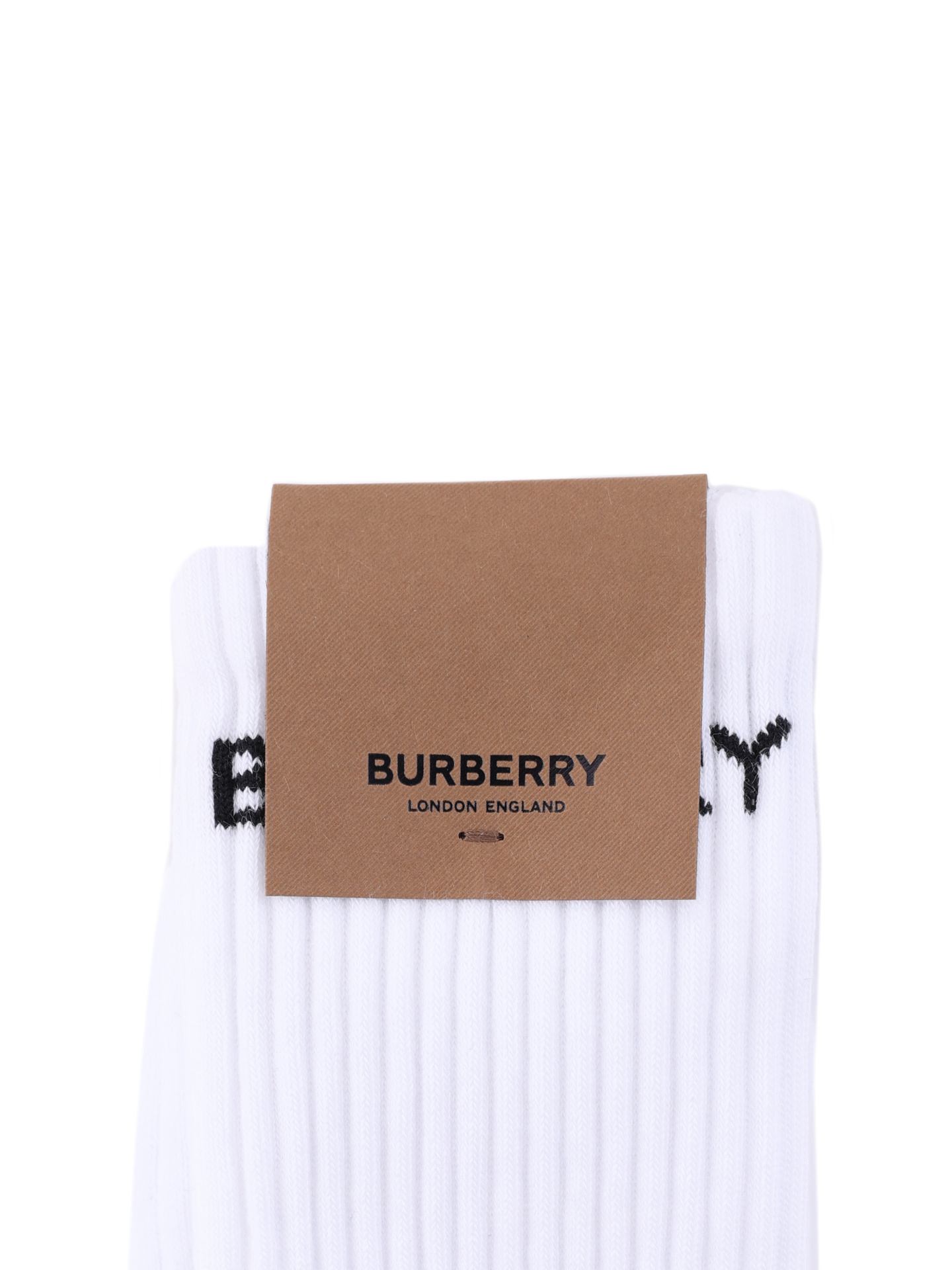 Носки Burberry 8047241 A1464 белые хлопковые — купить в интернет-магазине Verdistore