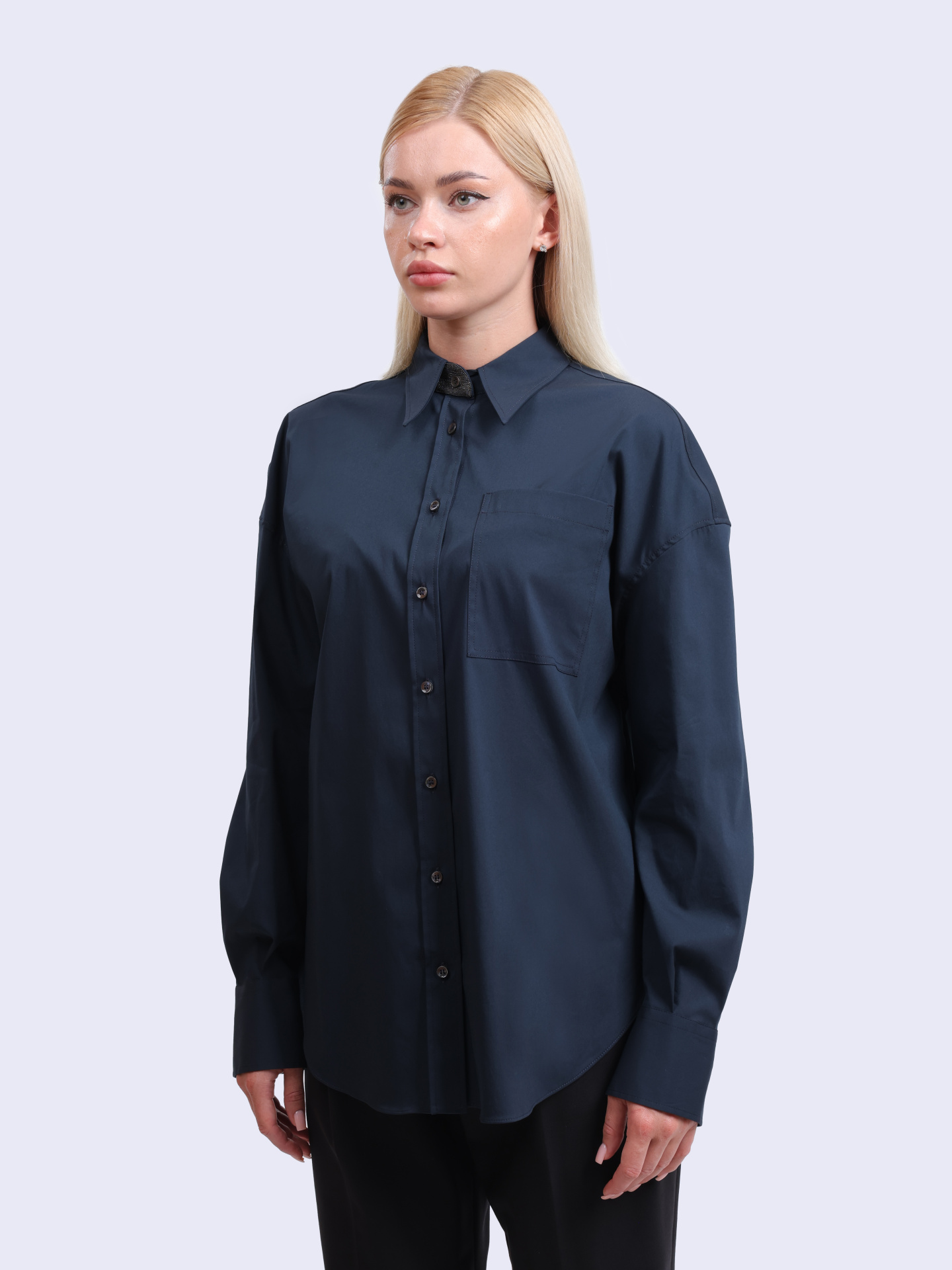 Рубашка Brunello Cucinelli M0091B1232 C8901 хлопковая женская — купить в интернет-магазине Verdistore