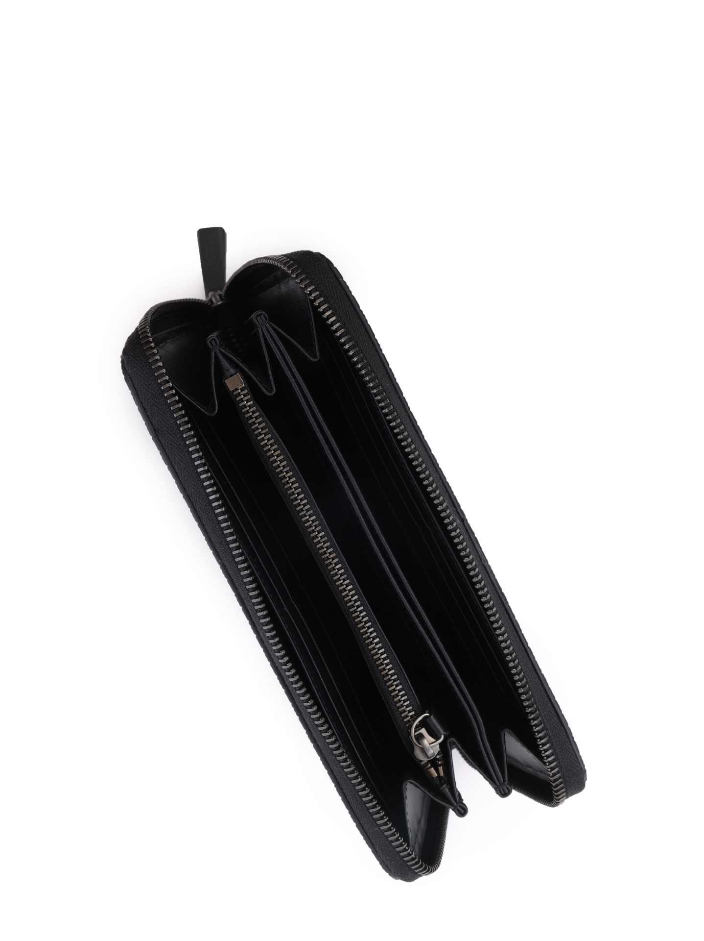 Портмоне черное с монограммным логотипом кожаное черное — купить в интернет-магазине Verdistore