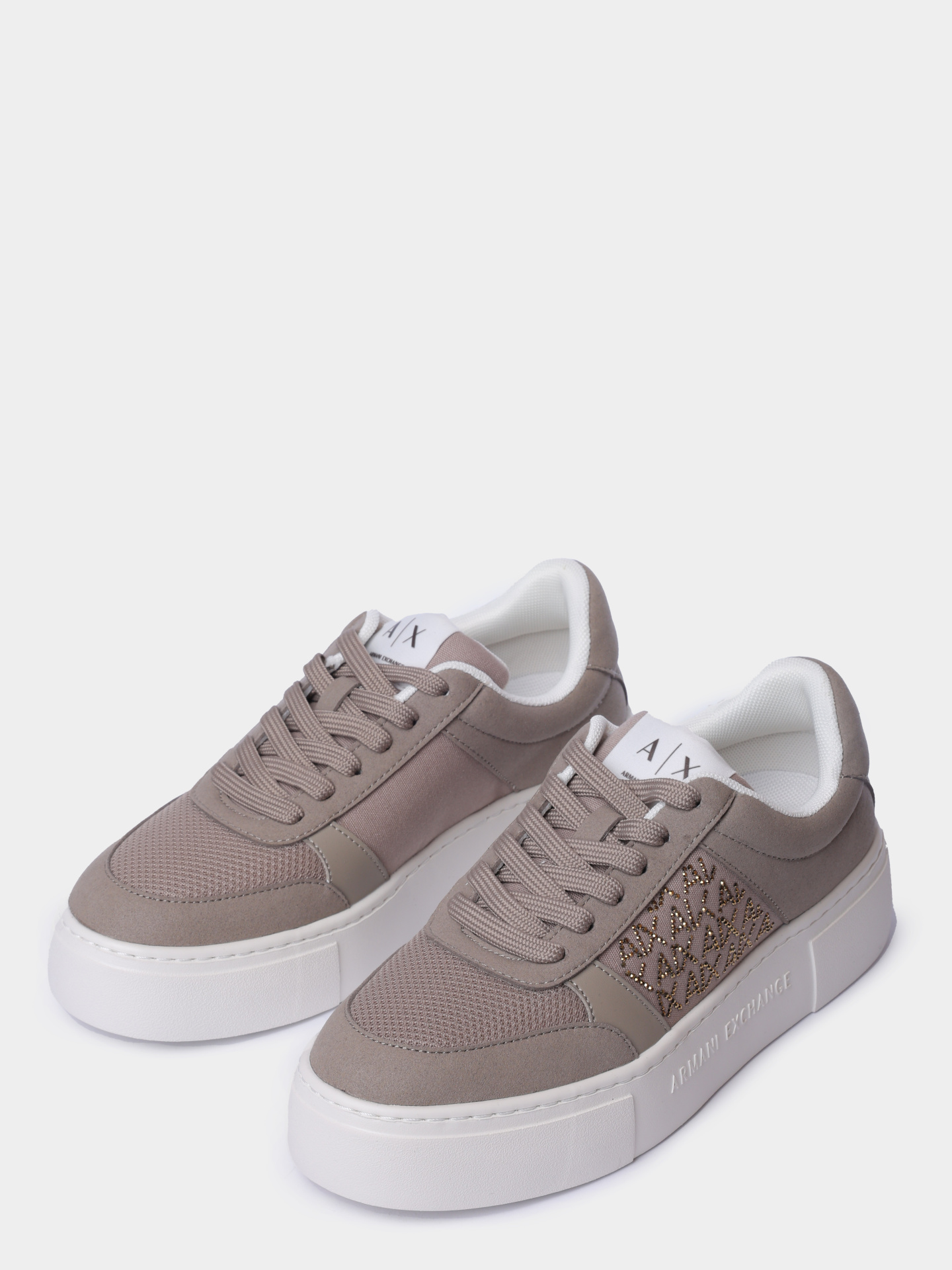 Кеды Armani Exchange XW002788 AF23057 U6223 бежевые женские — купить в интернет-магазине Verdistore
