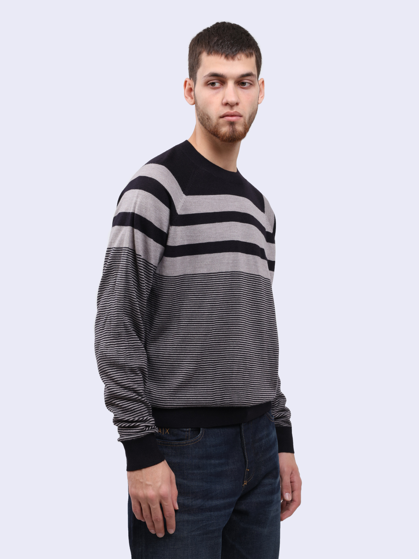Свитер Armani Exchange 6DZM2K ZMM9Z 25FV полосатый мужской — купить в интернет-магазине Verdistore