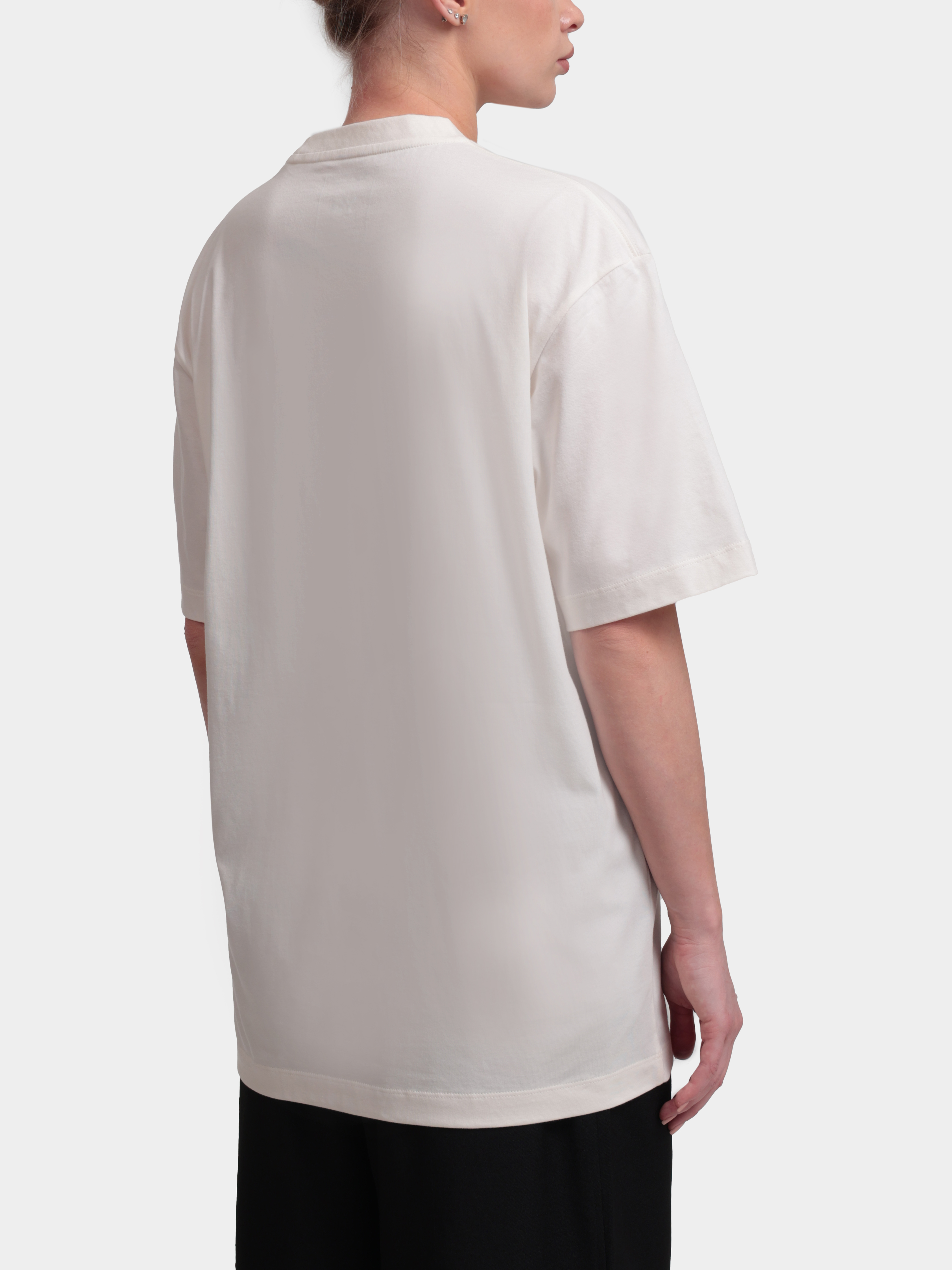 Футболка Y3 KQ9782 CHALKWHITE белая женская однотонная свободного кроя — купить в интернет-магазине Verdistore