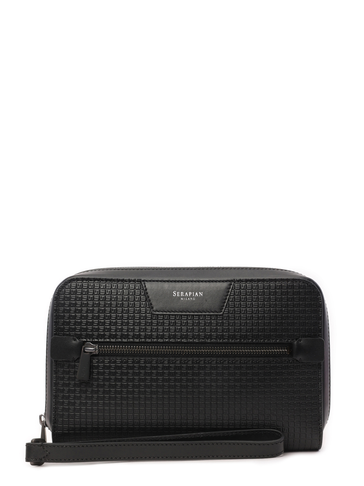 Клатч с ремнем-петлей черный кожаный — купить в интернет-магазине Verdistore