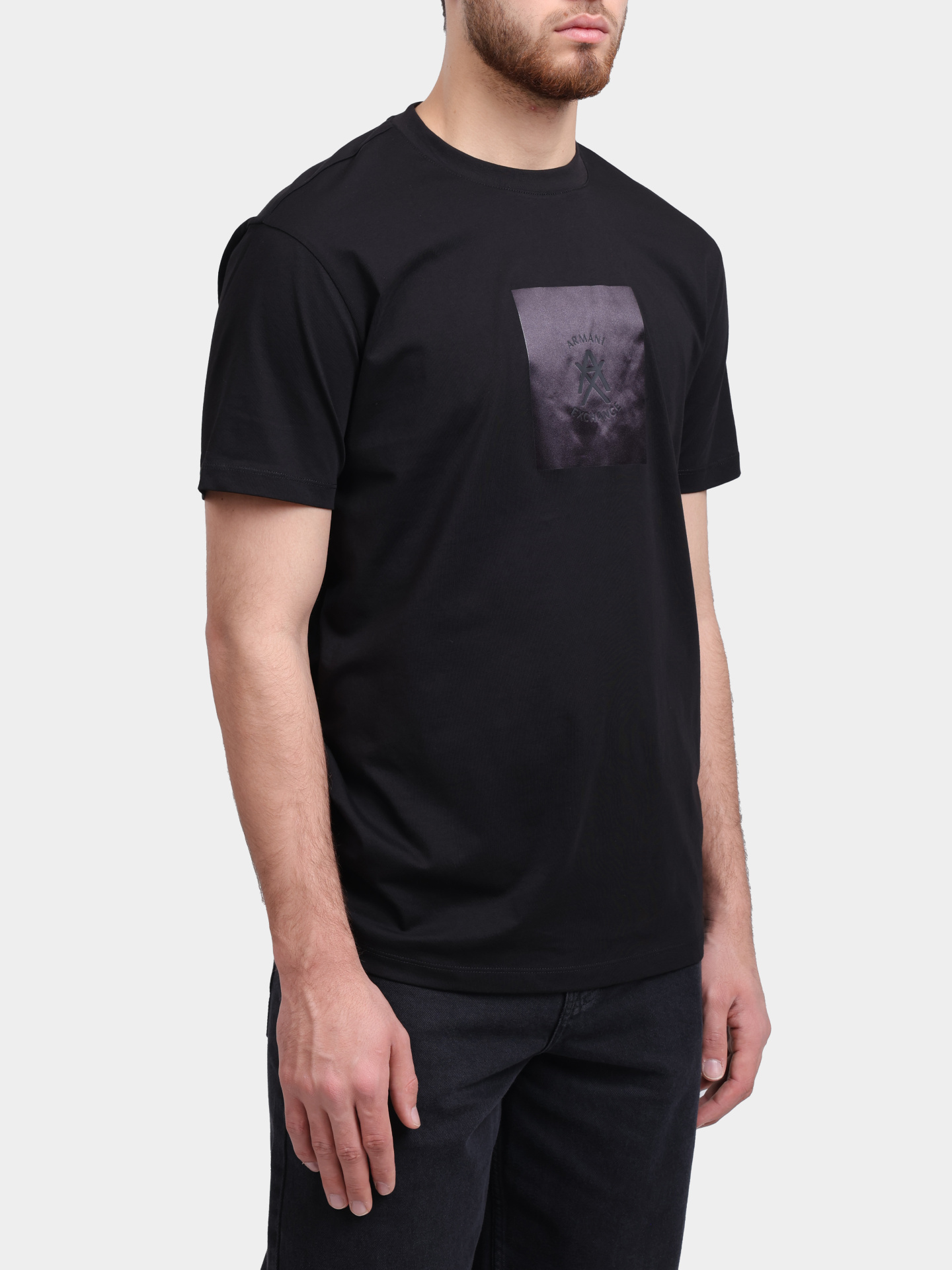 Футболка Armani Exchange XM002213 AF10356 UC001 черная мужская — купить в интернет-магазине Verdistore