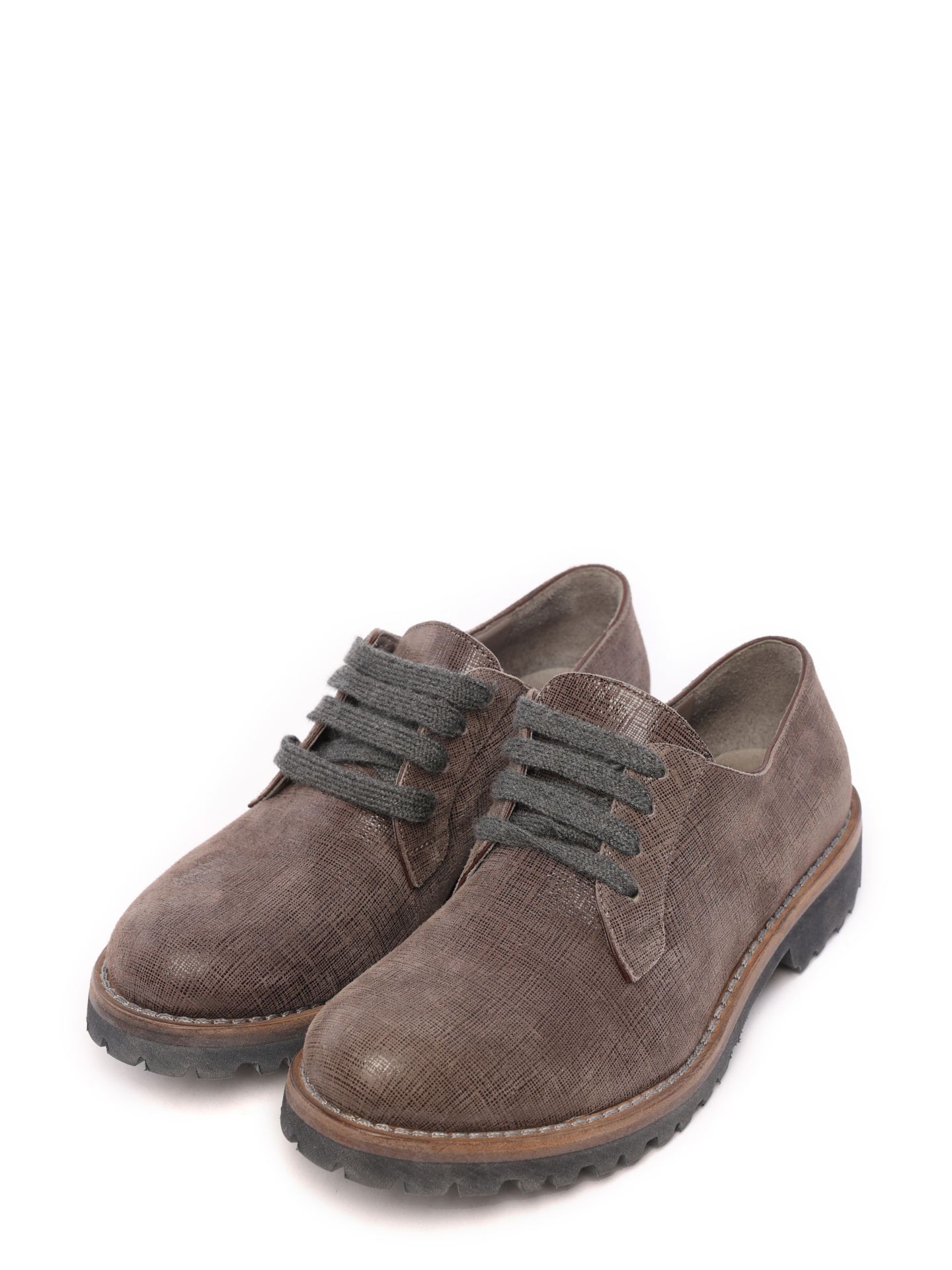 Дерби Brunello Cucinelli MZDSTG875 кожаные женские — купить в интернет-магазине Verdistore