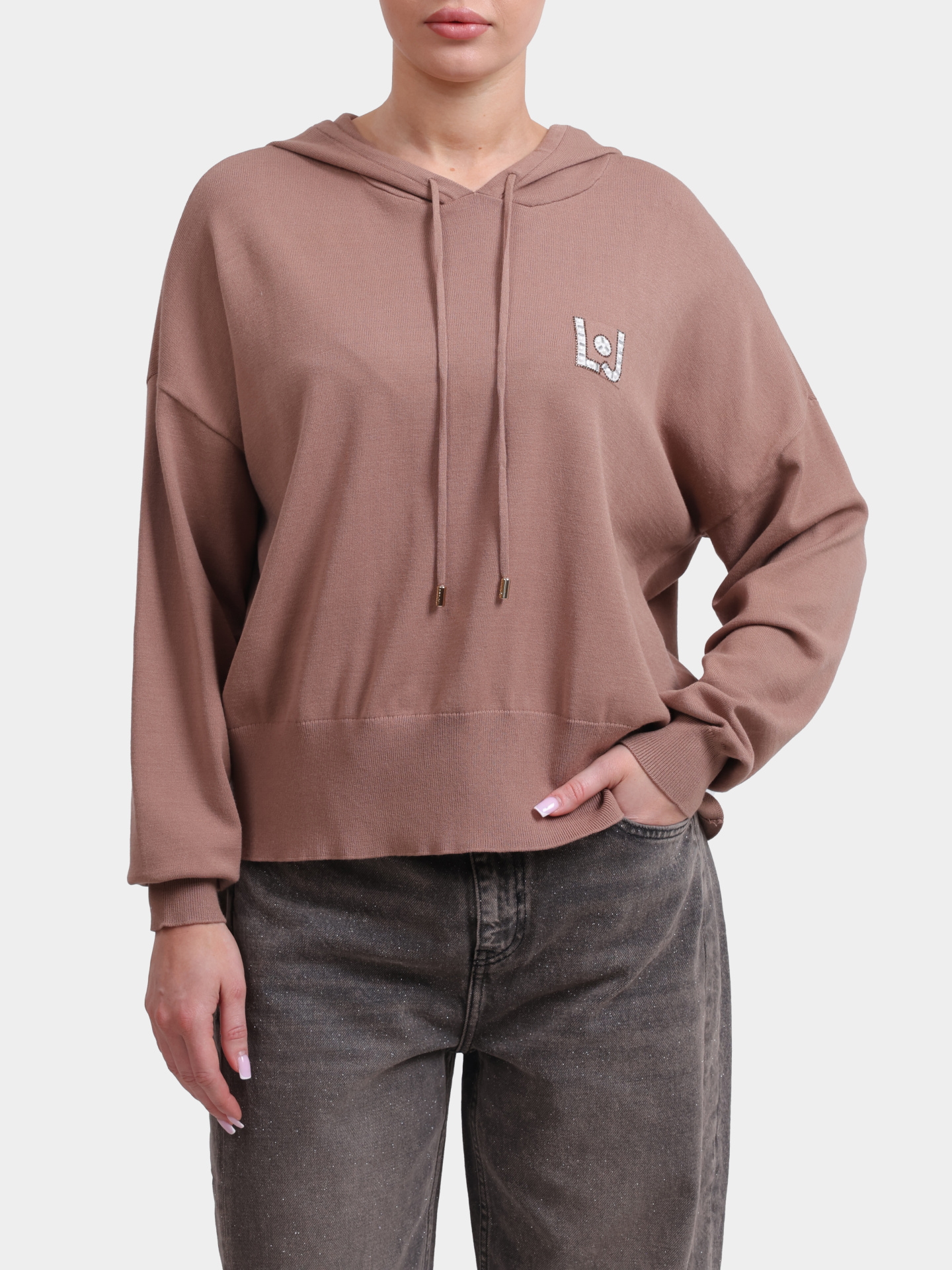 Худи Liu-Jo TF5216 MS63L M9936 коричневое женское — купить в интернет-магазине Verdistore