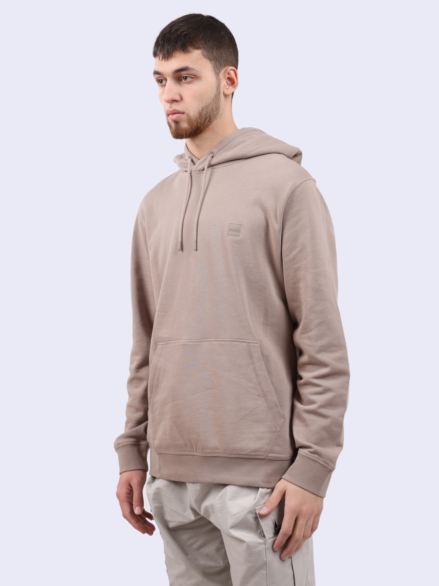 Худи Boss 50509314 246 бежевое мужское из хлопка — купить в интернет-магазине Verdistore