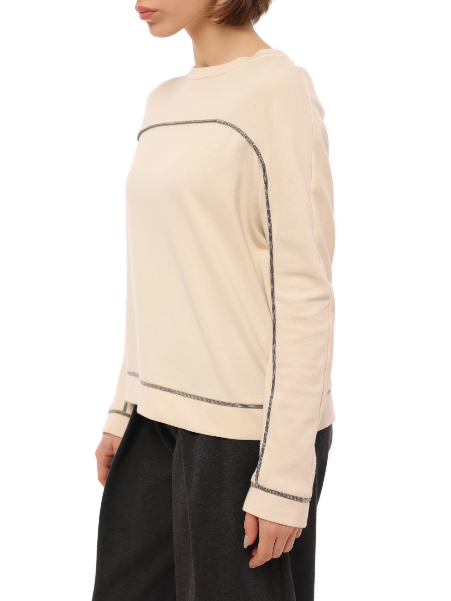 Джемпер Brunello Cucinelli MF934S8800 бежевый женский — купить в интернет-магазине Verdistore