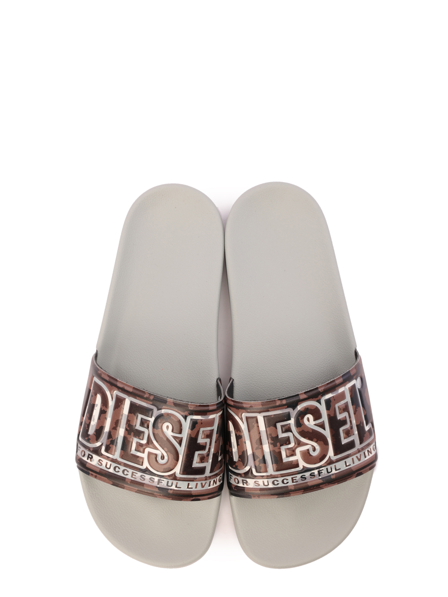 Шлепанцы Diesel Y03211P5605H9851 комбинированные мужские с логотипом — купить в интернет-магазине Verdistore