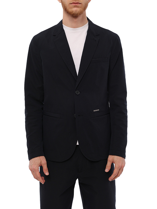 Пиджак Armani Exchange 3RZG22 ZN1AZ 1510 темно-синий мужской из текстурной ткани — купить в интернет-магазине Verdistore