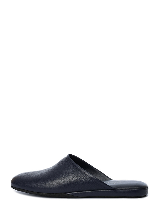 Шлепанцы черные темно-синие с округленным носком — купить в интернет-магазине Verdistore