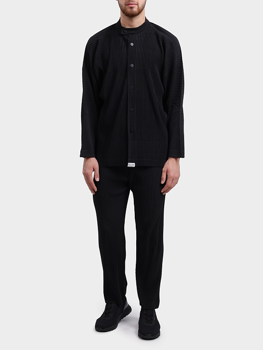 Рубашка Sphynx pleats 6432-1 мужская черная с плиссированной текстурой — купить в интернет-магазине Verdistore
