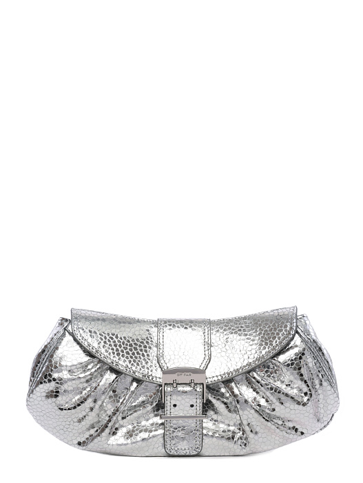 Сумка By Far 23CRGLAUSVFLGMED серебристая женская из кожи — купить в интернет-магазине Verdistore