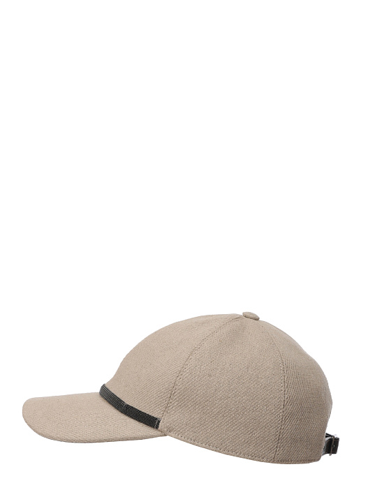 Бейсболка Brunello Cucinelli MCAP90076 C001 бежевая женская изо льна — купить в интернет-магазине Verdistore