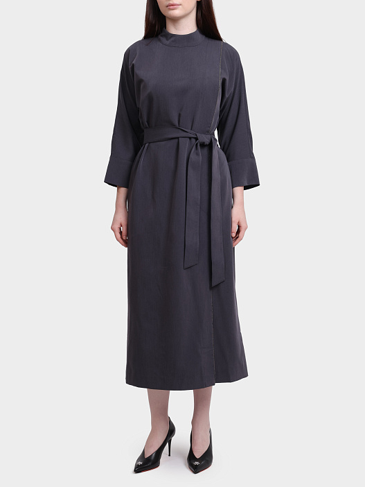 Платье Re Vera 56W-23-2123 темно-серое женское — купить в интернет-магазине Verdistore