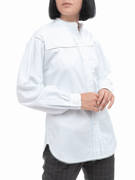 Блузка Burberry 4065943 голубая женская — купить в интернет-магазине Verdistore