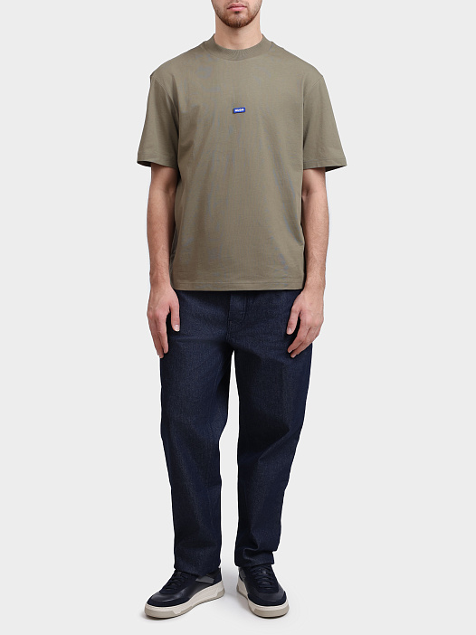 Футболка HUGO BLUE Nieros 10257318 01 50509991 345 мужская хлопковая с патчем-логотипом  — купить в интернет-магазине Verdistore