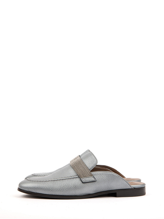 Шлепки Brunello Cucinelli MZGIC1109 кожаные женские — купить в интернет-магазине Verdistore