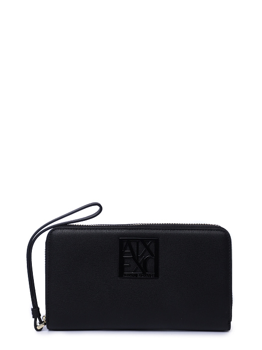 Кошелек Armani Exchange 948486 0A874 00020 черный женский на молнии  — купить в интернет-магазине Verdistore