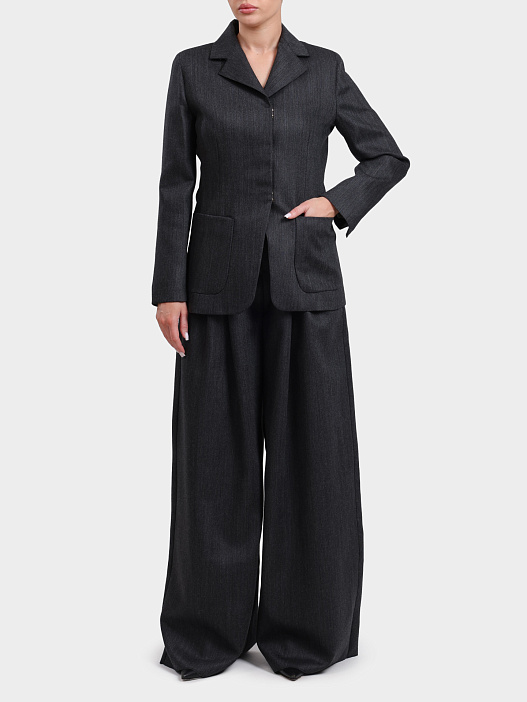 Брюки Marella ULTRA 004 женские серые свободного кроя — купить в интернет-магазине Verdistore