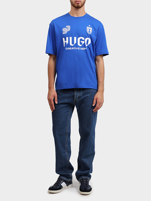 Футболка Hugo 50541252 493 хлопковая мужская с логотипом — купить в интернет-магазине Verdistore