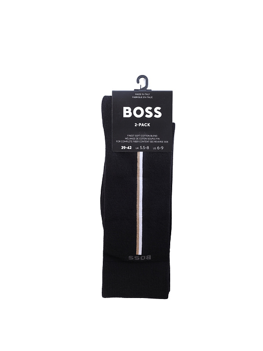 Носки Boss 50478336 001 черные мужские с полоской — купить в интернет-магазине Verdistore