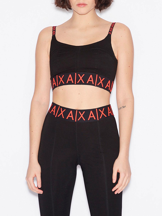 Топ Armani Exchange 3GYMEF укороченный женский с логотипом — купить в интернет-магазине Verdistore