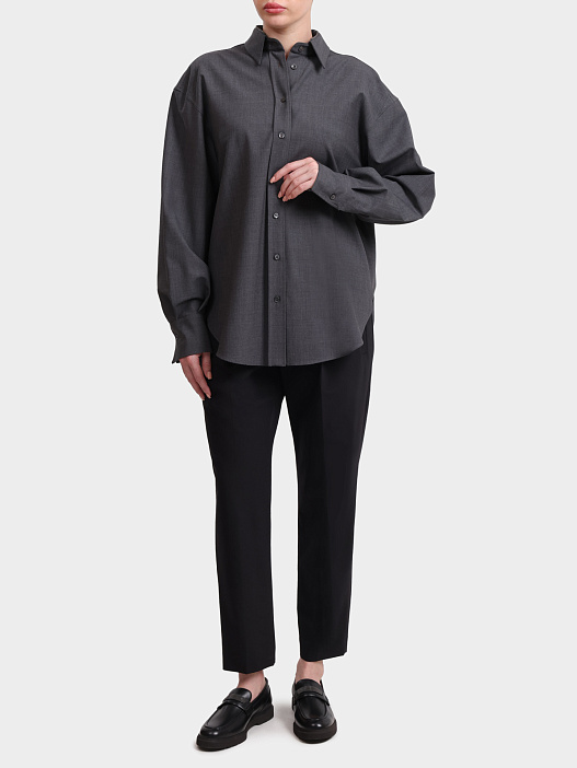 Брюки Brunello Cucinelli M0W07B1031 С101 черные женские из шерсти — купить в интернет-магазине Verdistore