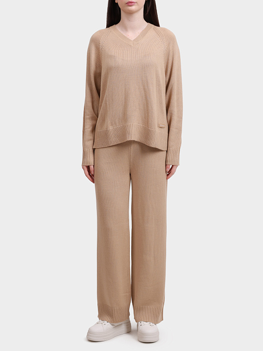 Брюки Armani Exchange XW000769 AF13774 U1051 бежевые женские — купить в интернет-магазине Verdistore