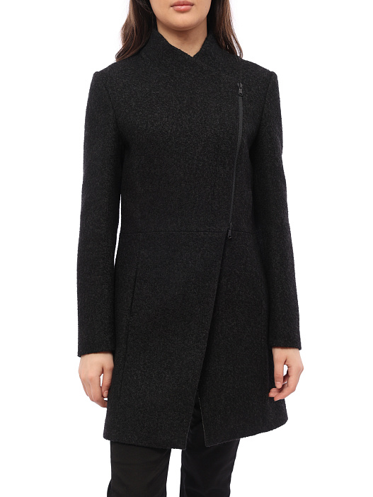 Пальто Brunello Cucinelli MA5704668 черное женское шерстяное — купить в интернет-магазине Verdistore